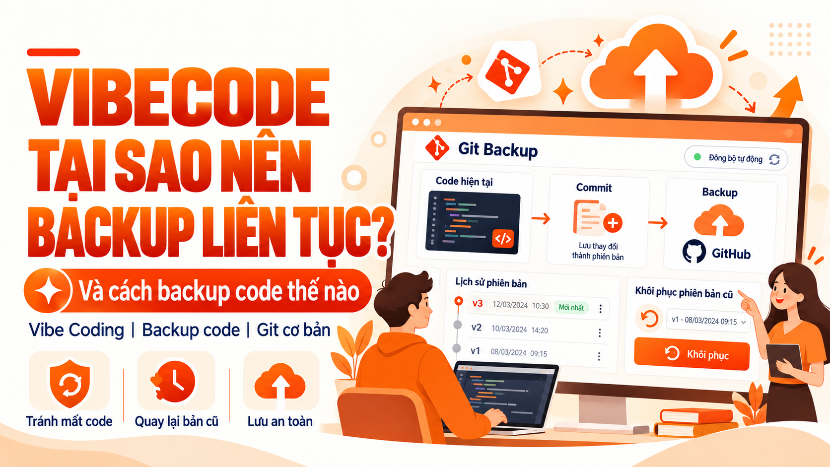 Cách Sao Lưu Mã Nguồn Backup Liên Tục Khi Dùng AI Để Không Bao Giờ Mất Code